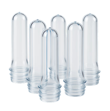 Clear PET preforms for bottle production